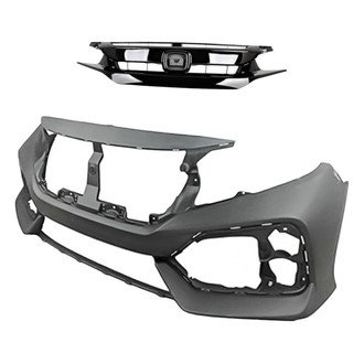 Replacement - 2-Piece (Front Bumper Cover, Grille) (CAPA Certified)