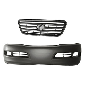 Replacement - 2-Piece (Front Bumper Cover, Grille) (Standard Line)