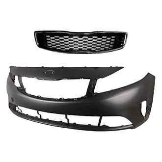 Replacement - 2-Piece (Front Bumper Cover, Grille) (CAPA Certified)