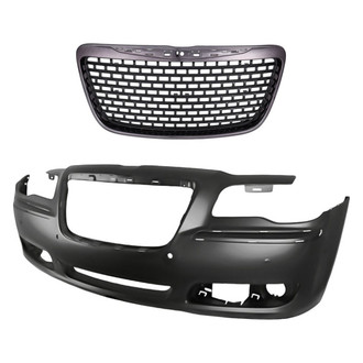 Replacement - 2-Piece (Front Bumper Cover, Grille) (Standard Line)