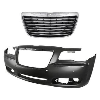 Replacement - 2-Piece (Front Bumper Cover, Grille) (Standard Line)