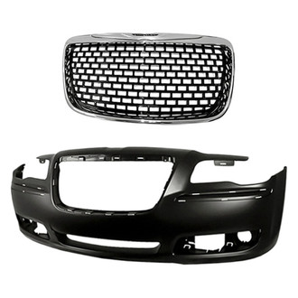 Replacement - 2-Piece (Front Bumper Cover, Grille) (Standard Line)
