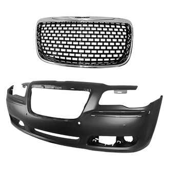 Replacement - 2-Piece (Front Bumper Cover, Grille) (Standard Line)