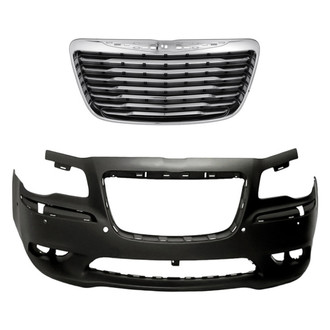 Replacement - 2-Piece (Front Bumper Cover, Grille) (Standard Line)