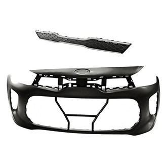 Replacement - 2-Piece (Front Bumper Cover, Grille) (CAPA Certified)