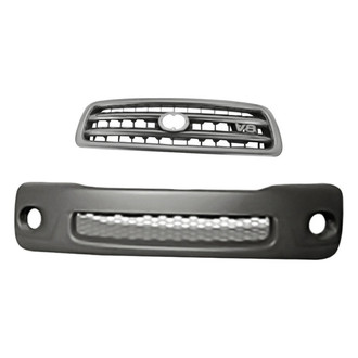 Replacement - 2-Piece (Front Bumper Cover, Grille) (Standard Line)