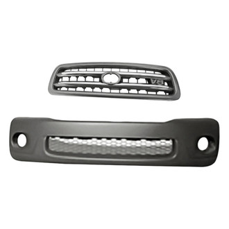 Replacement - 2-Piece (Front Bumper Cover, Grille) (Standard Line)