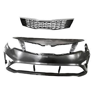 Replacement - 2-Piece (Front Bumper Cover, Grille) (CAPA Certified)