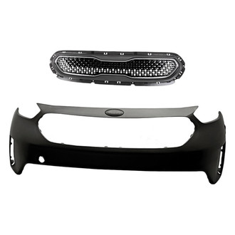 Replacement - 2-Piece (Front Bumper Cover, Grille) (CAPA Certified)