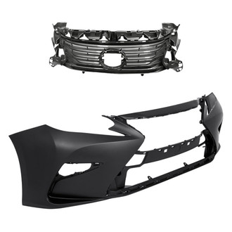 Replacement - 2-Piece (Front Bumper Cover, Grille) (CAPA Certified)