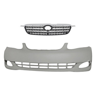 Replacement - 2-Piece (Front Bumper Cover, Grille) (Standard Line)