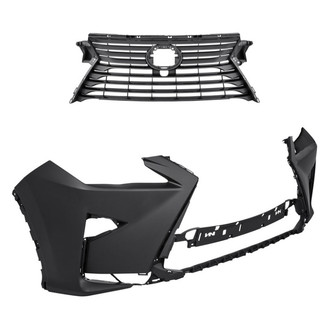 Replacement - 2-Piece (Front Bumper Cover, Grille) (CAPA Certified)