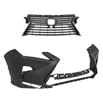 Replacement - 2-Piece (Front Bumper Cover, Grille) (CAPA Certified)
