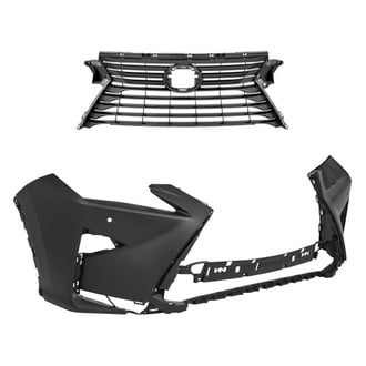 Replacement - 2-Piece (Front Bumper Cover, Grille) (CAPA Certified)