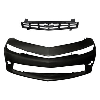 Replacement - 2-Piece (Front Bumper Cover, Grille) (Standard Line)