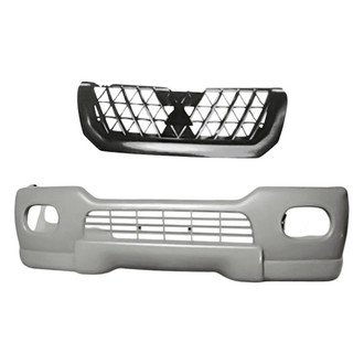 Replacement - 2-Piece (Front Bumper Cover, Grille) (Standard Line)