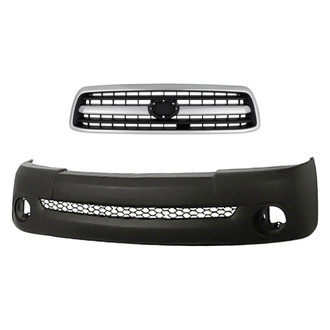 Replacement - 2-Piece (Front Bumper Cover, Grille) (Standard Line)