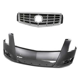 Replacement - 2-Piece (Front Bumper Cover, Grille) (Standard Line)