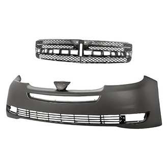 Replacement - 2-Piece (Front Bumper Cover, Grille) (Standard Line)