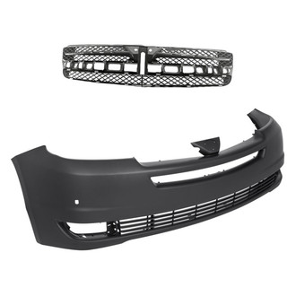 Replacement - 2-Piece (Front Bumper Cover, Grille) (Standard Line)