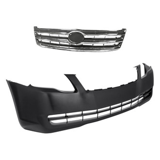 Replacement - 2-Piece (Front Bumper Cover, Grille) (Standard Line)