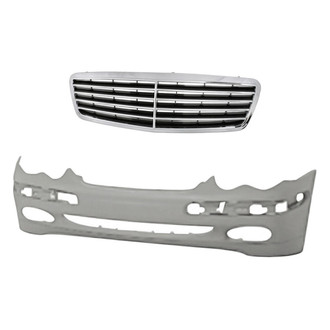Replacement - 2-Piece (Front Bumper Cover, Grille) (Standard Line)