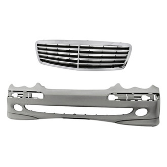 Replacement - 2-Piece (Front Bumper Cover, Grille) (Standard Line)