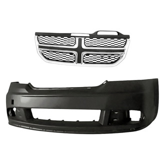 Replacement - 2-Piece (Front Bumper Cover, Grille) (Standard Line)