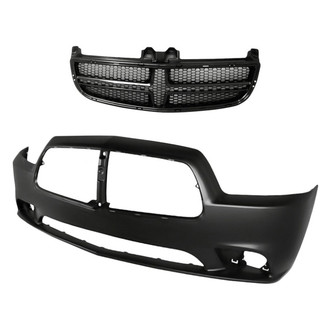 Replacement - 2-Piece (Front Bumper Cover, Grille) (Standard Line)