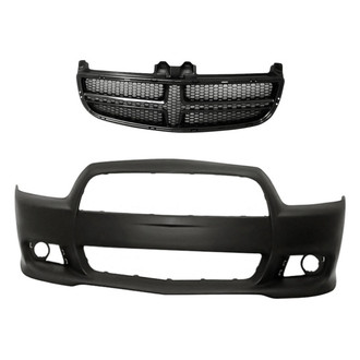 Replacement - 2-Piece (Front Bumper Cover, Grille) (Standard Line)