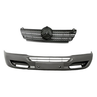 Replacement - 2-Piece (Front Bumper Cover, Grille) (Standard Line)
