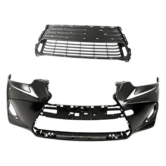 Replacement - 2-Piece (Front Bumper Cover, Grille) (CAPA Certified)