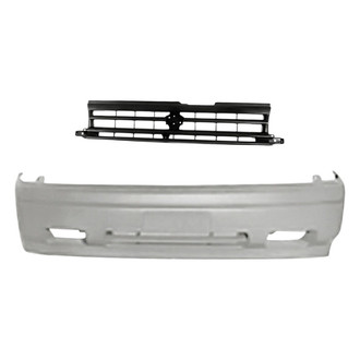 Replacement - 2-Piece (Front Bumper Cover, Grille) (Standard Line)