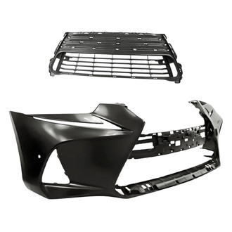 Replacement - 2-Piece (Front Bumper Cover, Grille) (CAPA Certified)