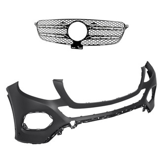 Replacement - 2-Piece (Front Bumper Cover, Grille) (CAPA Certified)
