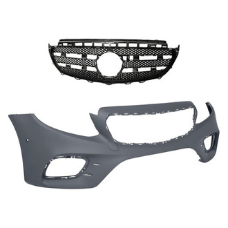 Replacement - 2-Piece (Front Bumper Cover, Grille) (CAPA Certified)