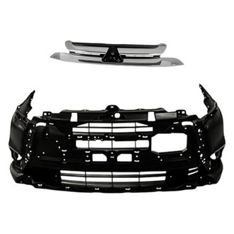 Replacement - 2-Piece (Front Bumper Cover, Grille) (CAPA Certified)