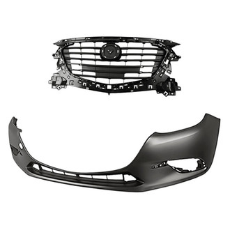 Replacement - 2-Piece (Front Bumper Cover, Grille) (CAPA Certified)