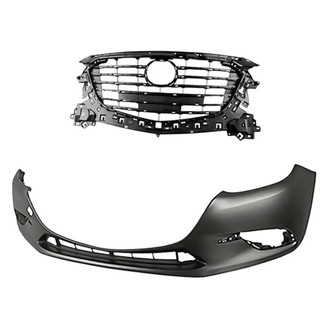 Replacement - 2-Piece (Front Bumper Cover, Grille) (CAPA Certified)