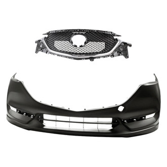 Replacement - 2-Piece (Front Bumper Cover, Grille) (CAPA Certified)