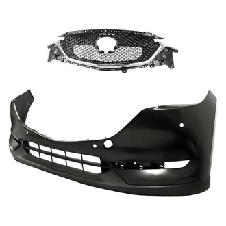 Replacement - 2-Piece (Front Bumper Cover, Grille) (CAPA Certified)