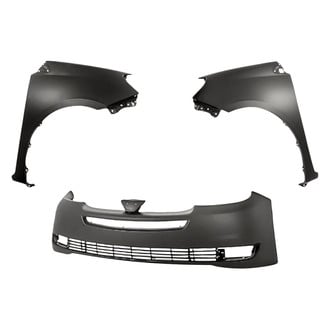 Replacement - 3-Piece (Front Bumper Cover, Driver and Passenger Side Fender) (Standard Line)