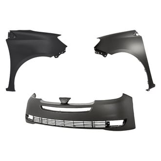 Replacement - 3-Piece (Front Bumper Cover, Driver and Passenger Side Fender) (Standard Line)