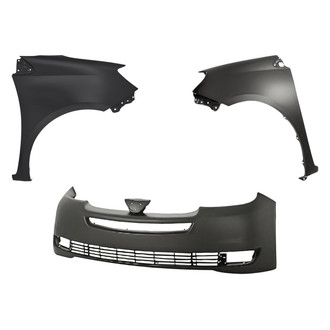 Replacement - 3-Piece (Front Bumper Cover, Driver and Passenger Side Fender) (Standard Line)
