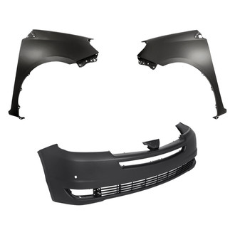 Replacement - 3-Piece (Front Bumper Cover, Driver and Passenger Side Fender) (Standard Line)