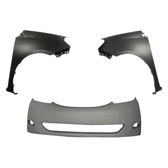 Replacement - 3-Piece (Front Bumper Cover, Driver and Passenger Side Fender) (Standard Line)