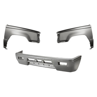 Replacement - 3-Piece (Front Bumper Cover, Driver and Passenger Side Fender) (Standard Line)