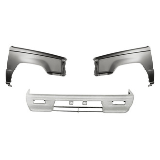 Replacement - 3-Piece (Front Bumper Cover, Driver and Passenger Side Fender) (Standard Line)