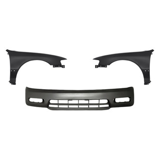 Replacement - 3-Piece (Front Bumper Cover, Driver and Passenger Side Fender) (Standard Line)