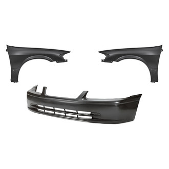 Replacement BNDL-243763 - 3-Piece (Front Bumper Cover, Driver and Passenger Side Fender) (Standard Line)